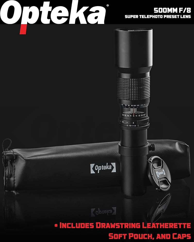 Amazon | Opteka 500mm/1000mm f/8 HD 超望遠レンズバンドル